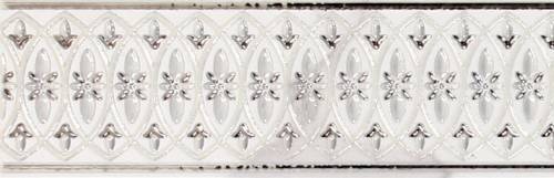 InstaHouse Epidote carrelage bordure frise effet marbre 8 x 25 couleur argent
