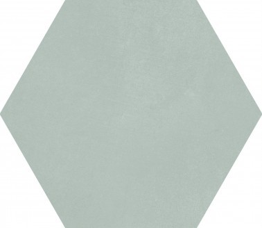 Carrelage sol et mur imitation tomette ciment. Hexagone 23x26 vert d'eau Haliméda InstaHouse APE Macba