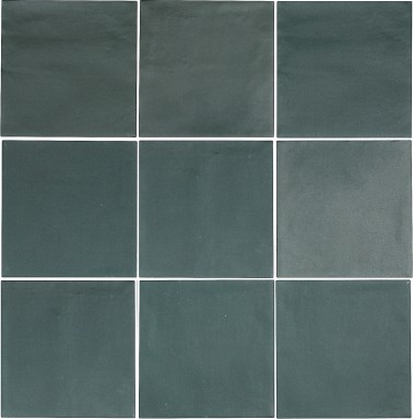 Carrelage coloré mat antidérapant R10 format carré Choucas InstaHouse Carmen Delight couleur vert compo