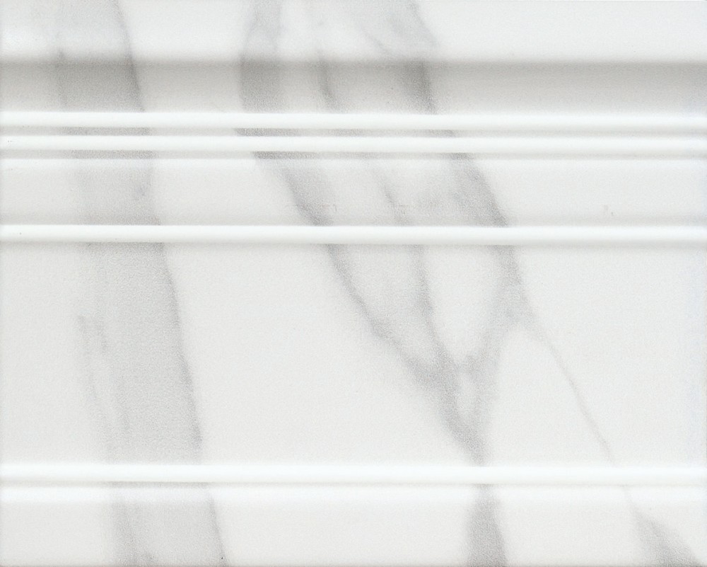 InstaHouse Epidote carrelage plinthe sous-bassement effet marbre 20 x 25 couleur blanc veine