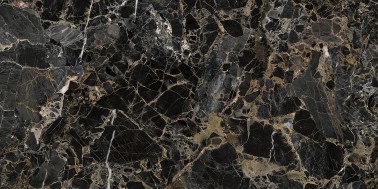 InstaHouse Orage carrelage effet marbre couleur noir et or finition poli effet miroir 60 x 120