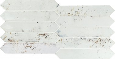 faïence effet métallique aspect usé format navette 4,3 x 24,3 cm couleur fer collection Nirvana Carmen Grunge compo