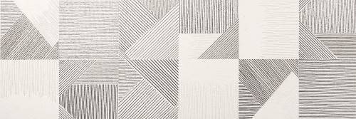 Décor carrelage faïence pâte blanche 33,3 x 100 motif triangles couleur blanc collection Paladium InstaHouse