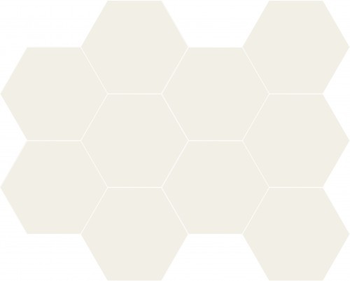 Carrelage sol et mur hexagone blanc 23 x 26 pâte blanche collection Stay APE InstaHouse compo