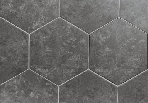 Carrelage Aspect Ciment Graphite Hexagonal 23x26 Antidérapant R10 Apis InstaHouse OHIO APE compo