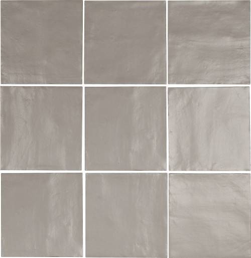 Carrelage coloré mat antidérapant R10 format carré Choucas InstaHouse Carmen Delight couleur gris compo